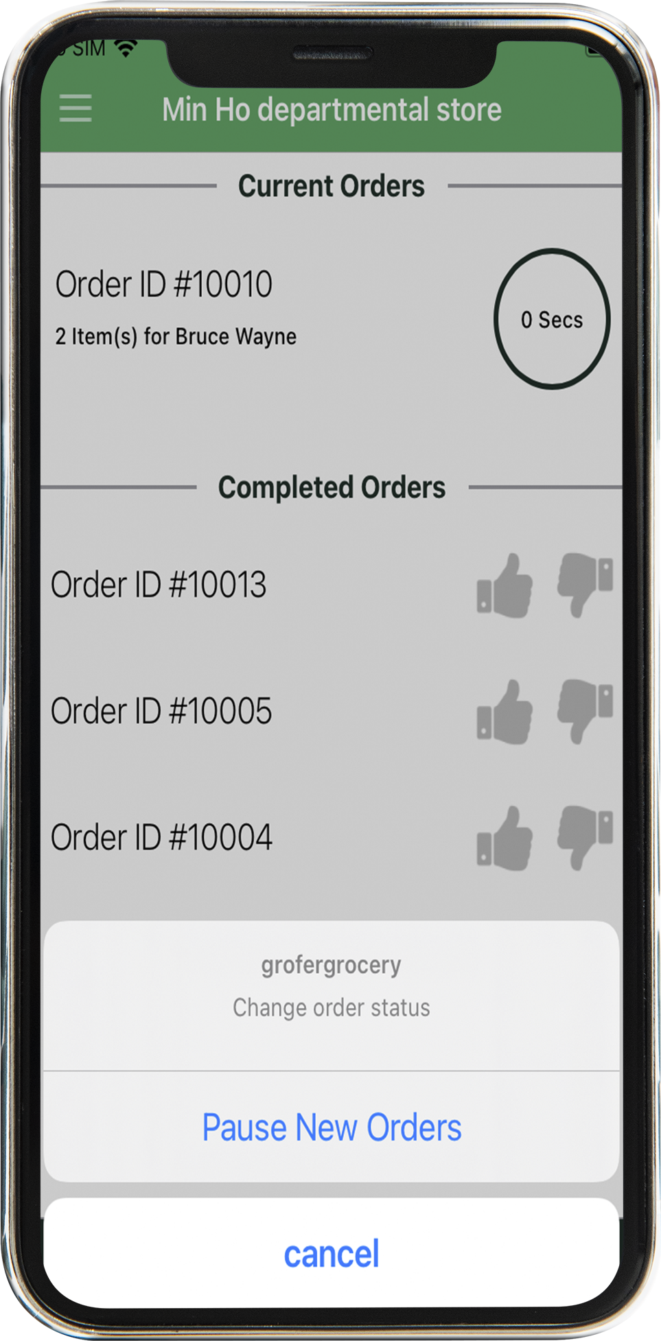 grocery delivery script